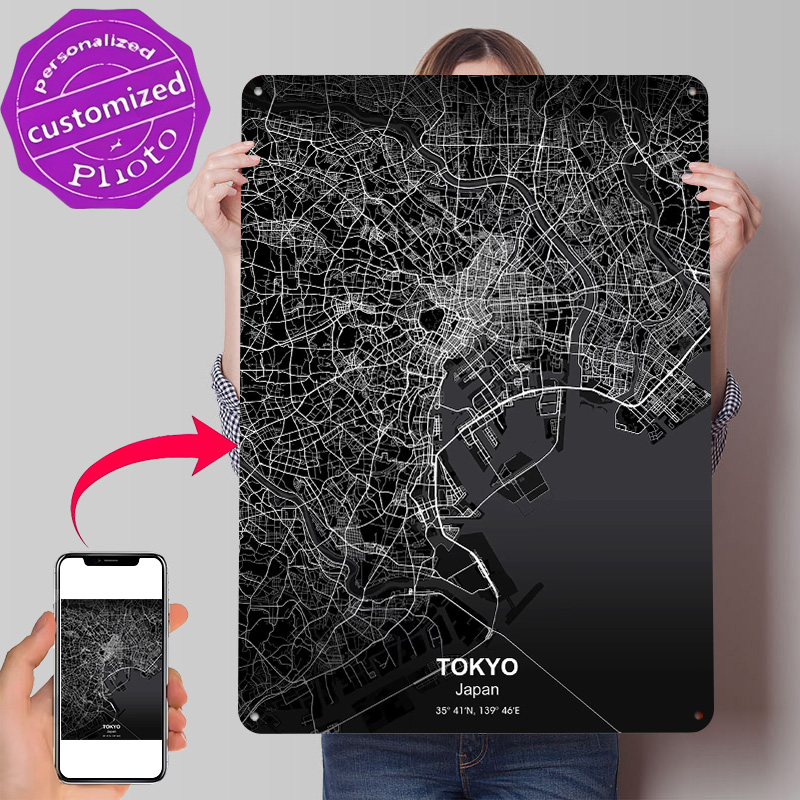 Retro Gaming Tokyo - Tokyo City Map 3D Printed Texture
