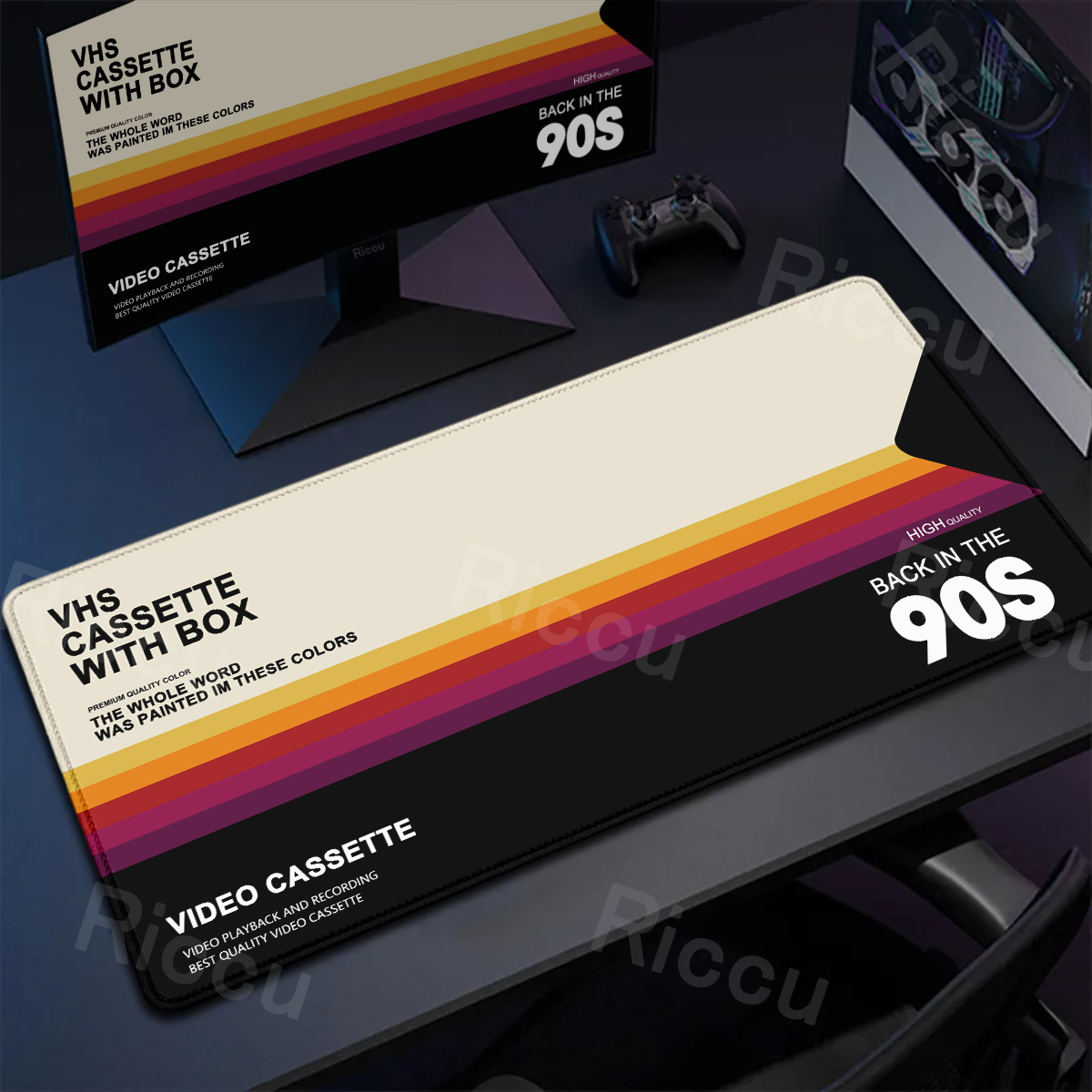 Retro Gaming Style - Retro VHS Style Mouse Pad Xxl