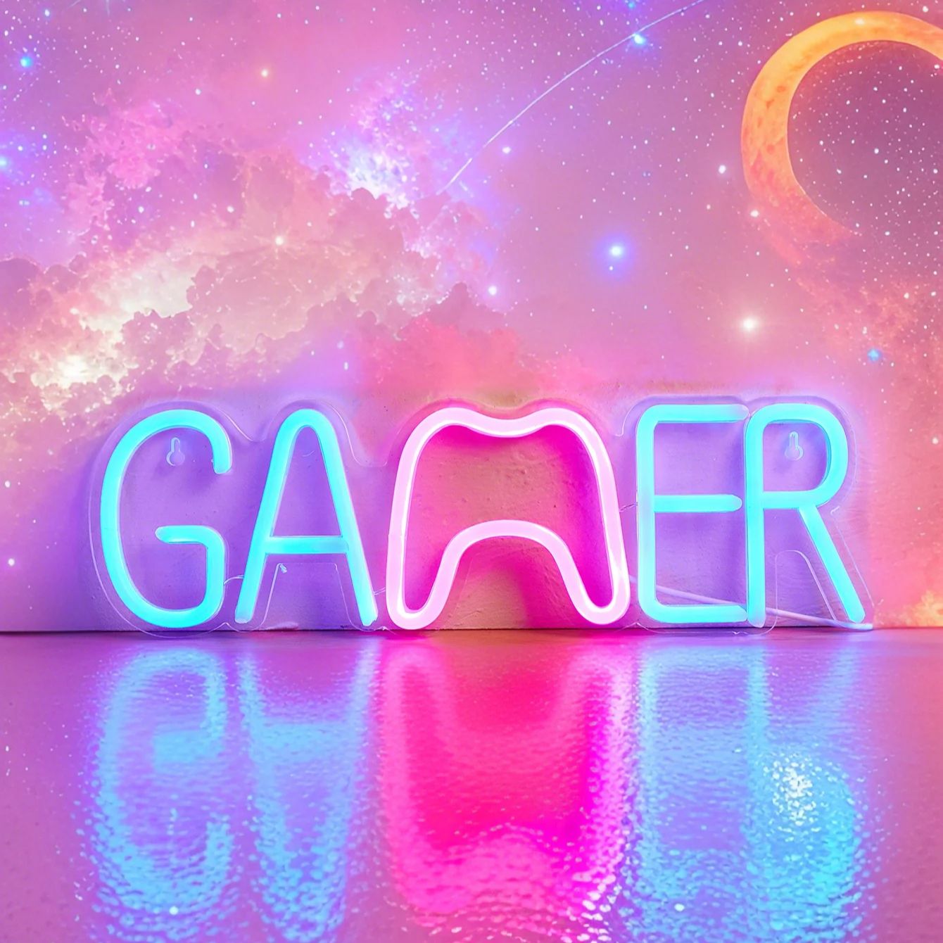 Retro Gaming Projector - Chi-buy LED Neon Gamer Gamepad USB