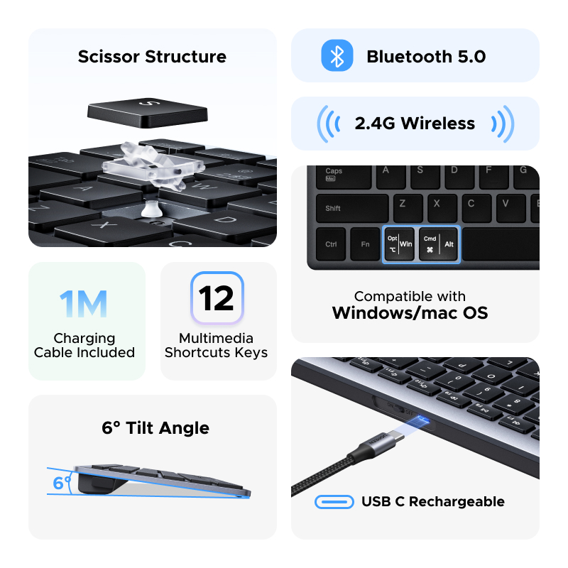 UGREEN Keyboard Wireless Bluet - Retro Gaming Mac review and price