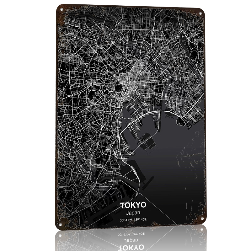 Tokyo City Map 3D Printed Text - Retro Gaming Tokyo review and price