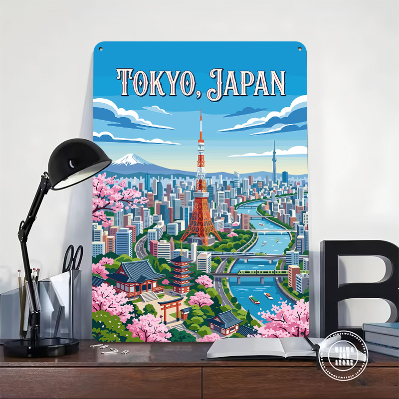 Tokyo Cityscape With Cherry Bl - Retro Gaming Tokyo review and price