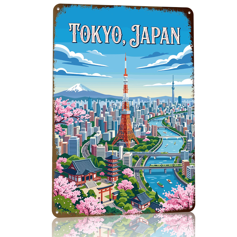 Tokyo Cityscape With Cherry Bl - Retro Gaming Tokyo review and price