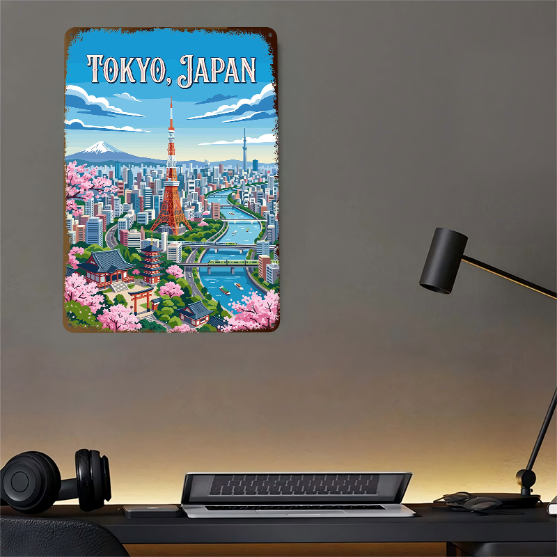 Tokyo Cityscape With Cherry Bl - Retro Gaming Tokyo review and price