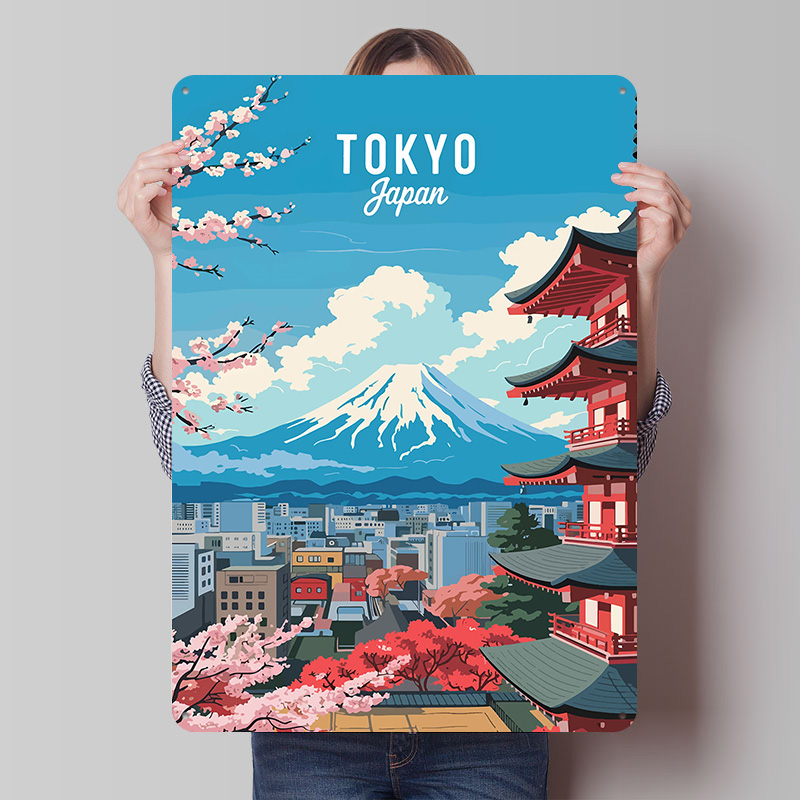 Tokyo Japan Travel Tin Plaque  - Retro Gaming Tokyo review and price