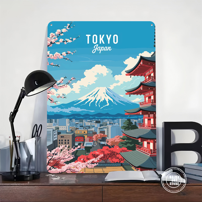 Tokyo Japan Travel Tin Plaque  - Retro Gaming Tokyo review and price