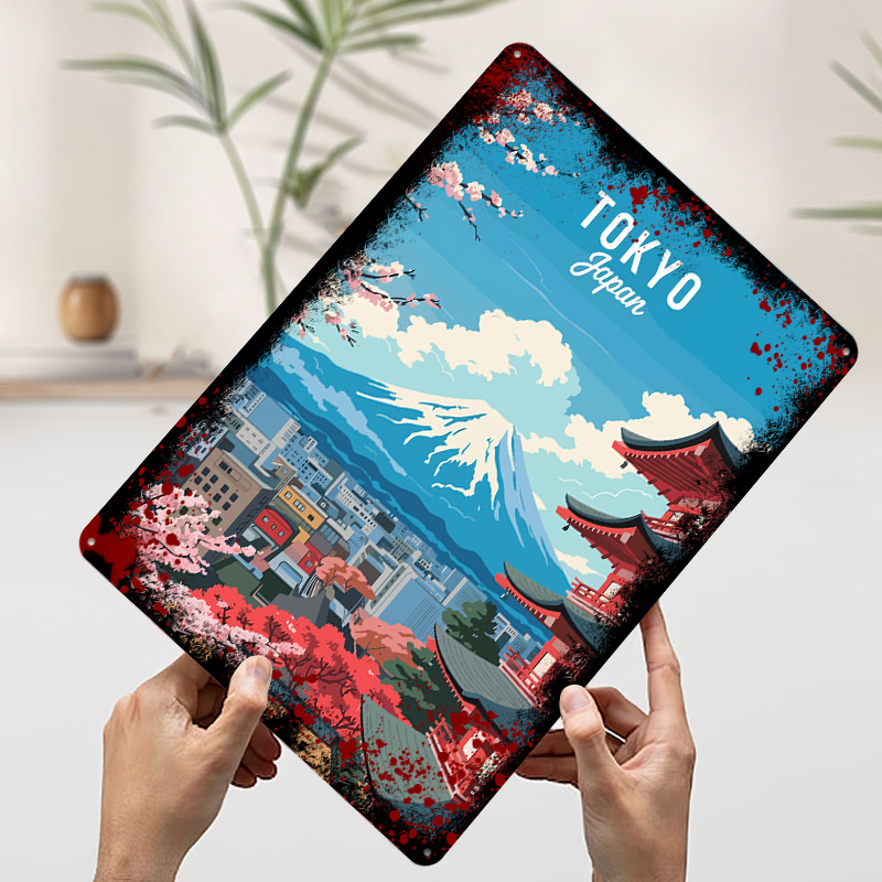 Tokyo Japan Travel Tin Plaque  - Retro Gaming Tokyo review and price