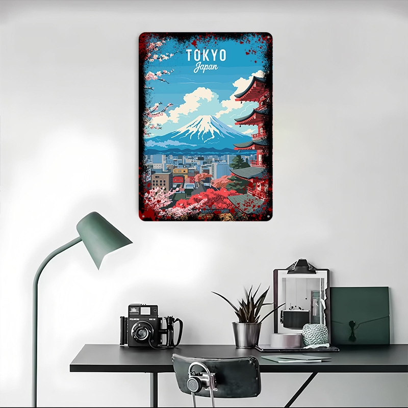 Tokyo Japan Travel Tin Plaque  - Retro Gaming Tokyo review and price