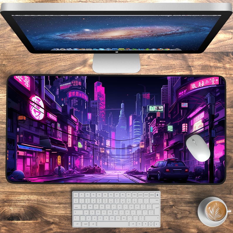 Neon Tokyo Desk Mats, Retro St - Retro Gaming Tokyo review and price