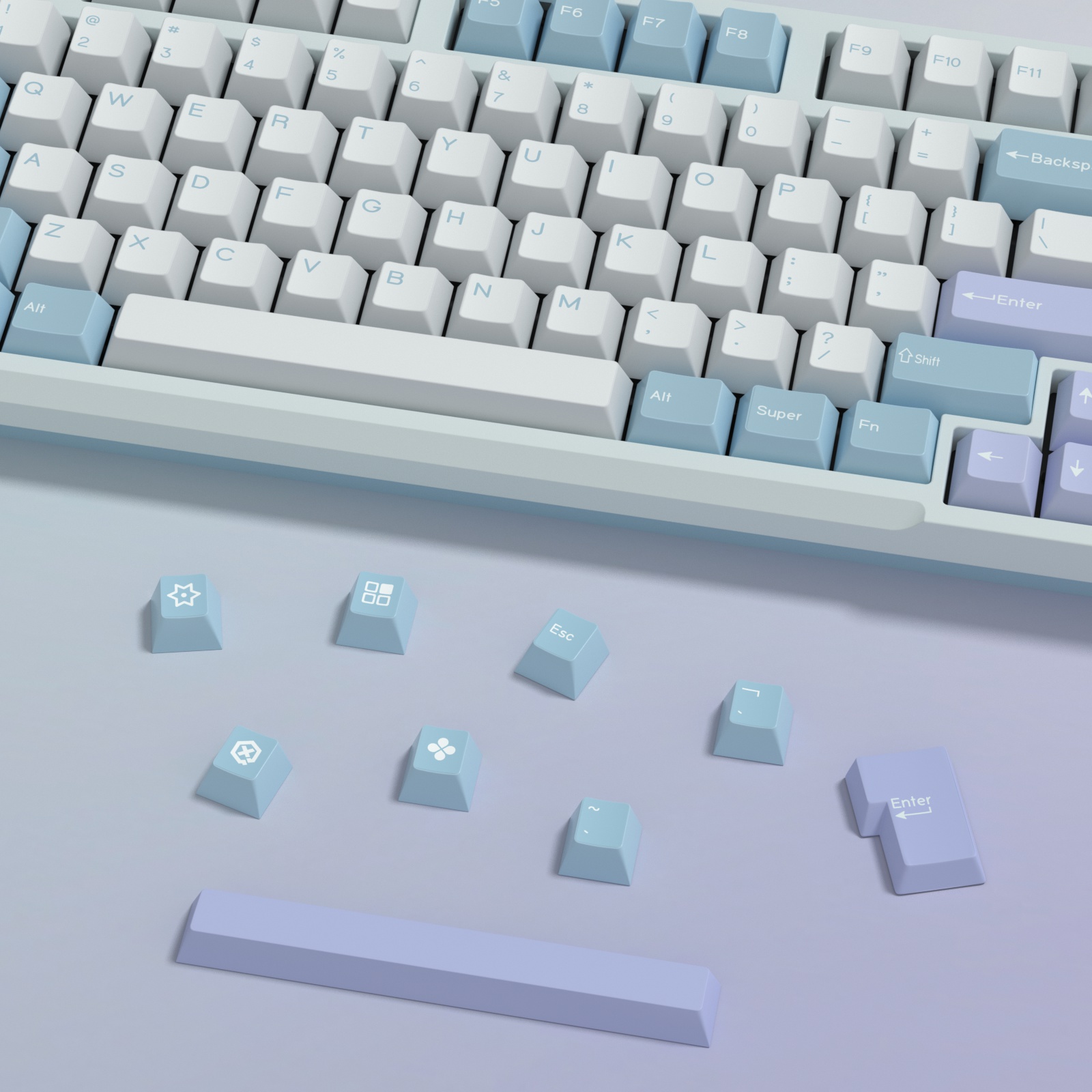 KBDiy GMK Illusion Keycap Cher - Retro Gaming Keycaps review and price